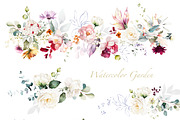 Watercolor tropical flowers, a Decorative Illustration by Lisima (Thumbnail 4 of 11)