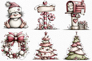 Whimsical Christmas Clipart, an Illustration by Craft Nest (Thumbnail 2 of 6)