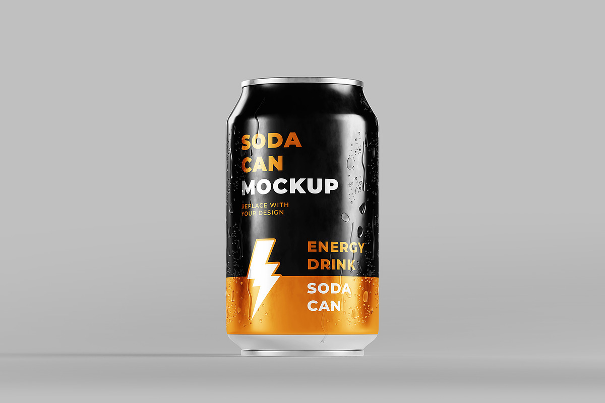 Soda Can Mockup, a Cups & Container Mockup by Artnivora.Std (Photo 1 of 4)