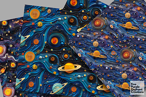 Celestial Galaxy Paper Quilling Sky