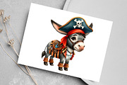 Watercolor Funny Donkey Clipart, an Illustration by Canvas Craft (Thumbnail 5 of 7)