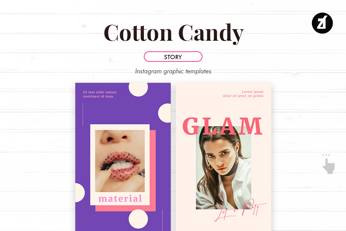 Cotton candy social media templates, a Social Media Template by Chanut is industries (Photo 6 of 8)