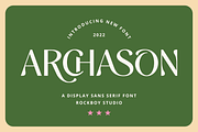 Archason - Modern Display Sans Serif, a Sans Serif Font by RockboyStd (Thumbnail 1 of 12)