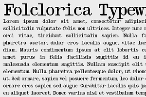 Folclorica Typewriter, a Serif Font by Intellecta Design