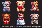 Cute Christmas Teddy Bear Sublimatio, an Illustration by RobertsArt (Thumbnail 4 of 5)