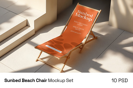 Sunbed Mockup Set, a Merchandise Mockup by Deeplab