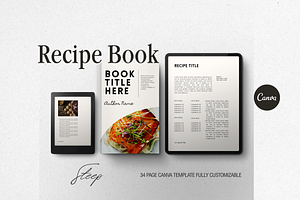STEEP | Recipe Book Canva Template, a Templates & Theme by Hayes Edit Studio