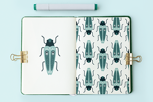 The Bugs In Art Deco Style