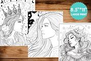 Celestial Tarot Card Coloring Pages, a Print Template by LA Design (Thumbnail 6 of 10)