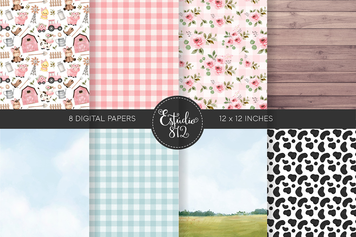 Cute Farm - Candy Color, an Animal Illustration by Estudio 812 (Photo 2 of 7)