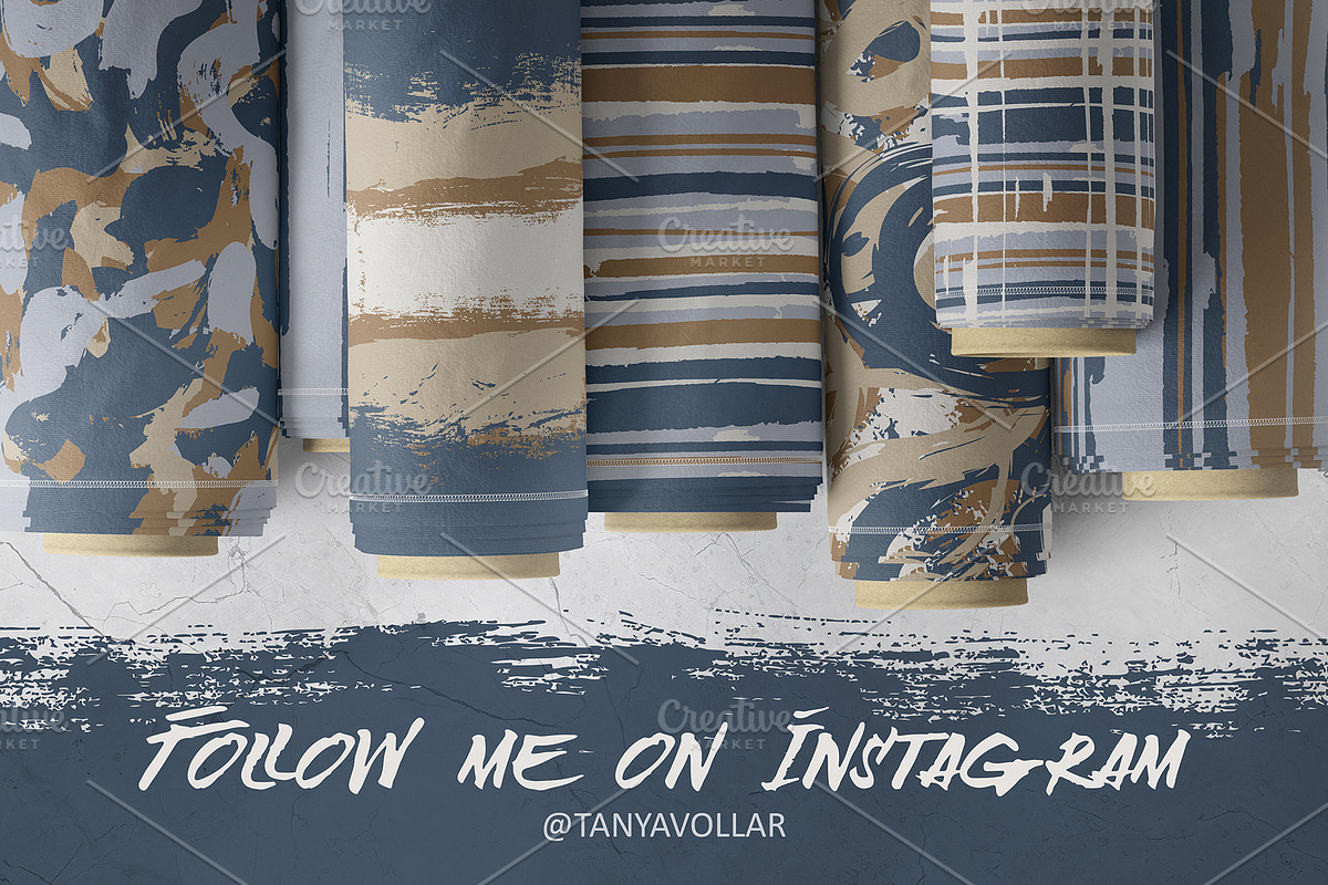 VERNICI | Brush vector patterns set, a Pattern Graphic by Tanya Vollar (Photo 8 of 8)