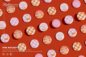 Pins Mockup, an Advertising Mockup by skybluecreative