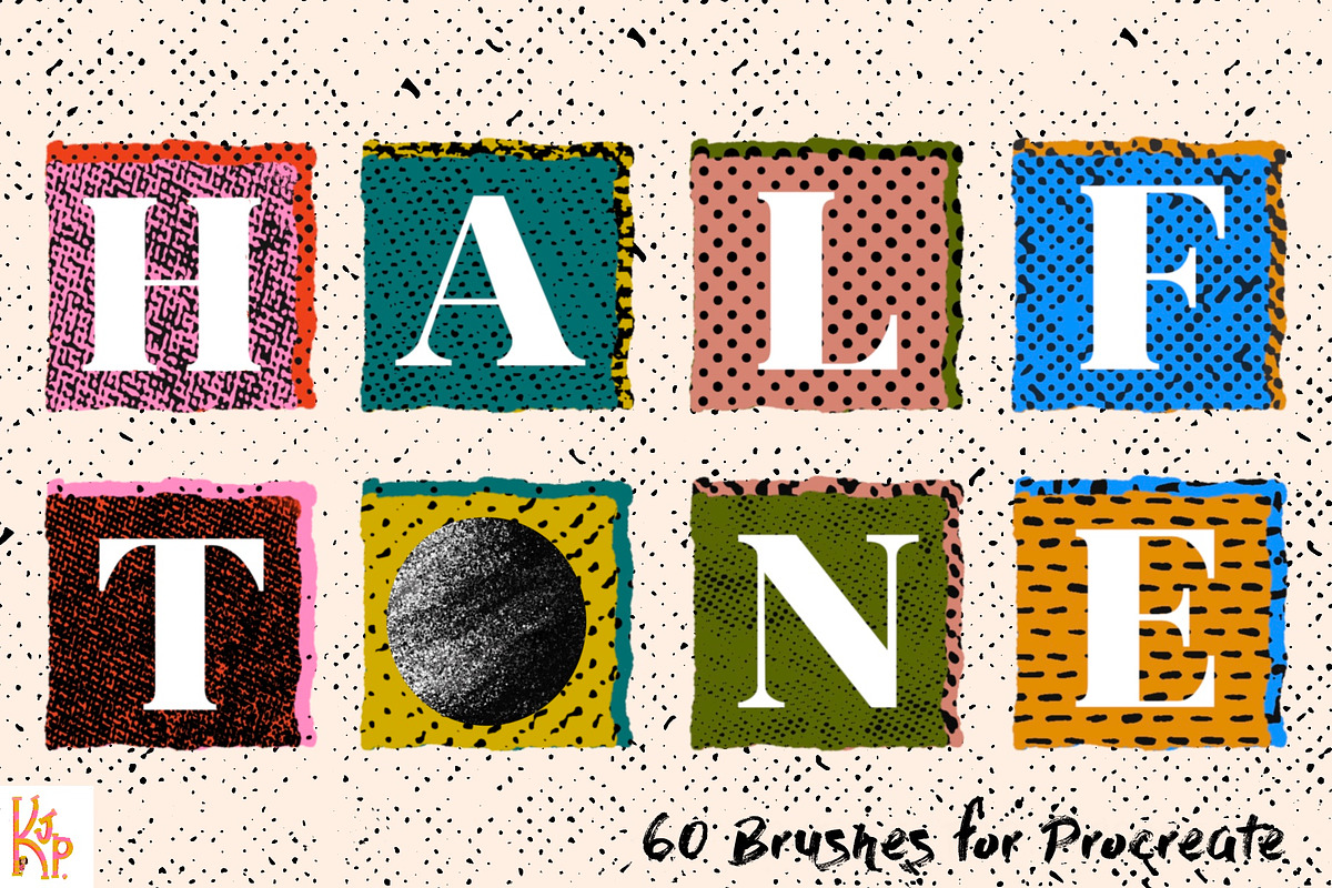 Halftone Brushes for Procreate, a Brush Add-On by KJP Designs (Photo 1 of 18)