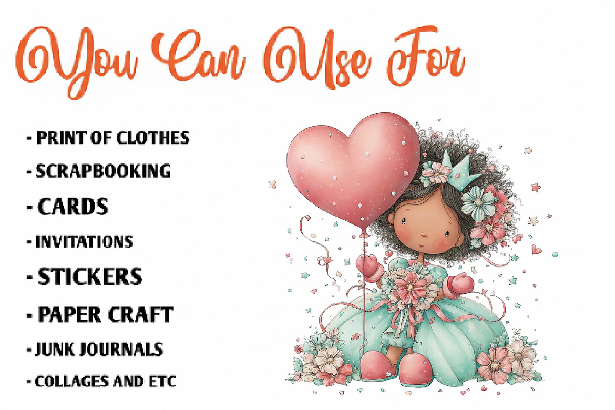 Birthday Girl Clipart Bundle, a Seasonal Illustration by CreationArt (Photo 5 of 7)