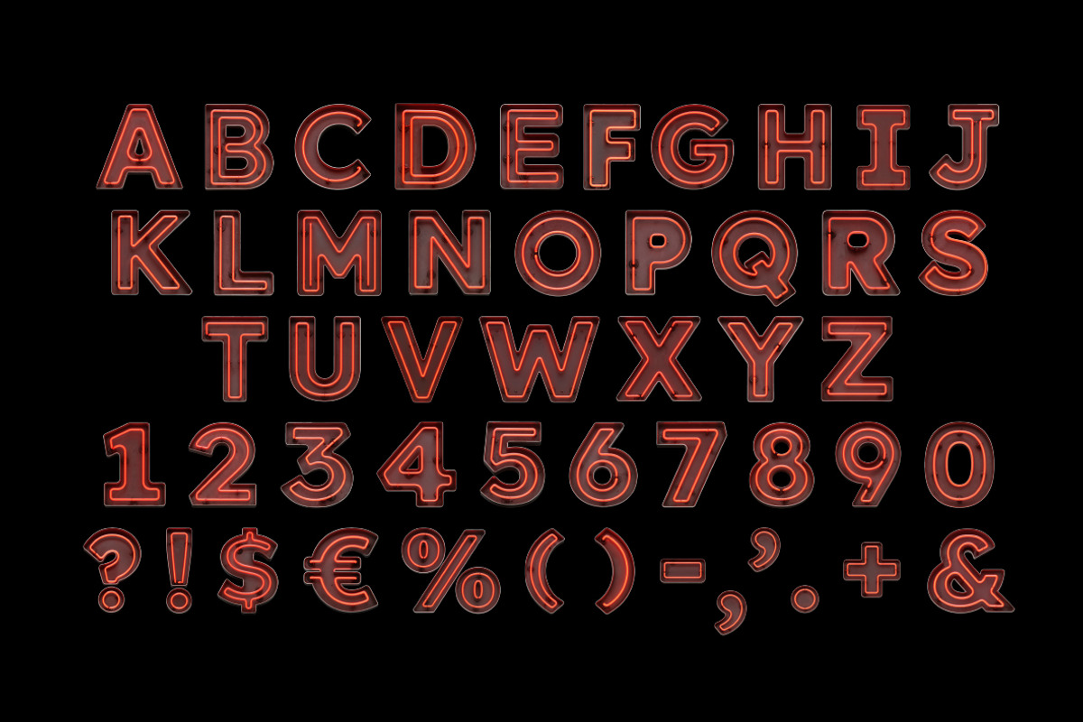 Neon Lights Font, a Sans Serif Font by Handmadefont (Photo 2 of 16)