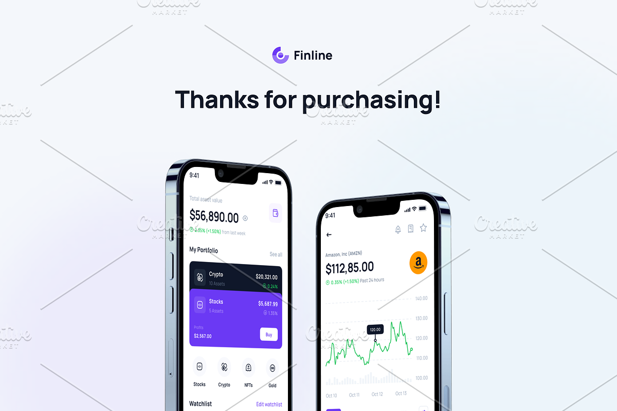 Finline - Investment & Finance App, an UI Kit Template by Unpixel Design (Photo 6 of 6)
