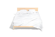 White Wooden Double Bed 3D Model, an Object 3D Model by rebrandy (Thumbnail 4 of 10)