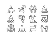 40 Business People Icons, an Outline Icon by kucingklawu (Thumbnail 3 of 5)
