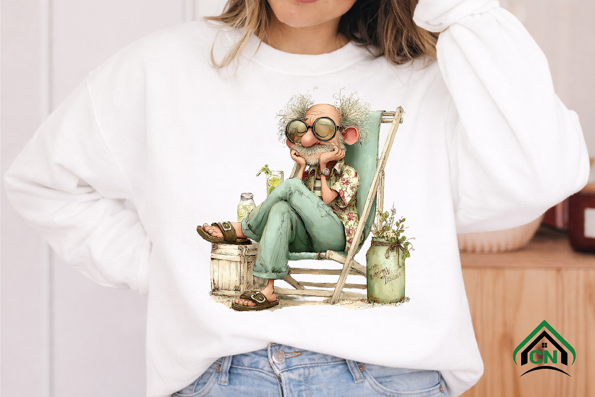 Funny Grandpa Summer set, an Illustration by Craft Nest (Photo 7 of 12)