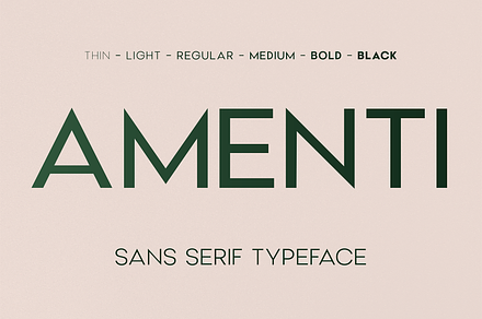 Amenti - Clean Modern Sans, a Sans Serif Font by HipFonts