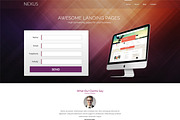 Nexus Landing Page PSD Template, a Landing Page Template by BravoUX (Thumbnail 1 of 3)