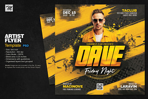 Artist Flyer Template, a Flyer Template by Tarommir