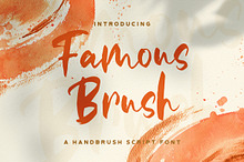Famous Brush - Textured Brush Font