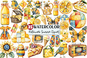 Yellow Patchwork Summer Clipart, an Illustration by Rose Art (Thumbnail 1 of 8)