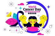 10 World Cancer Day Illustration, a Person Illustration by denayunebgt (Thumbnail 1 of 4)