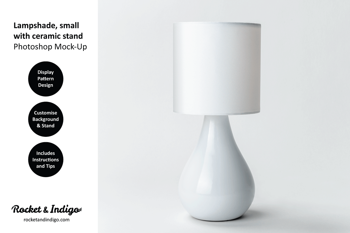 Lampshade (small) Photoshop Mock-Up, a Household Mockup by Rocket & Indigo (Photo 2 of 2)