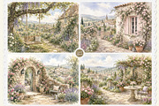 French Cottage Garden Watercolor Set, a Decorative Illustration by Euonia Meraki (Thumbnail 9 of 18)