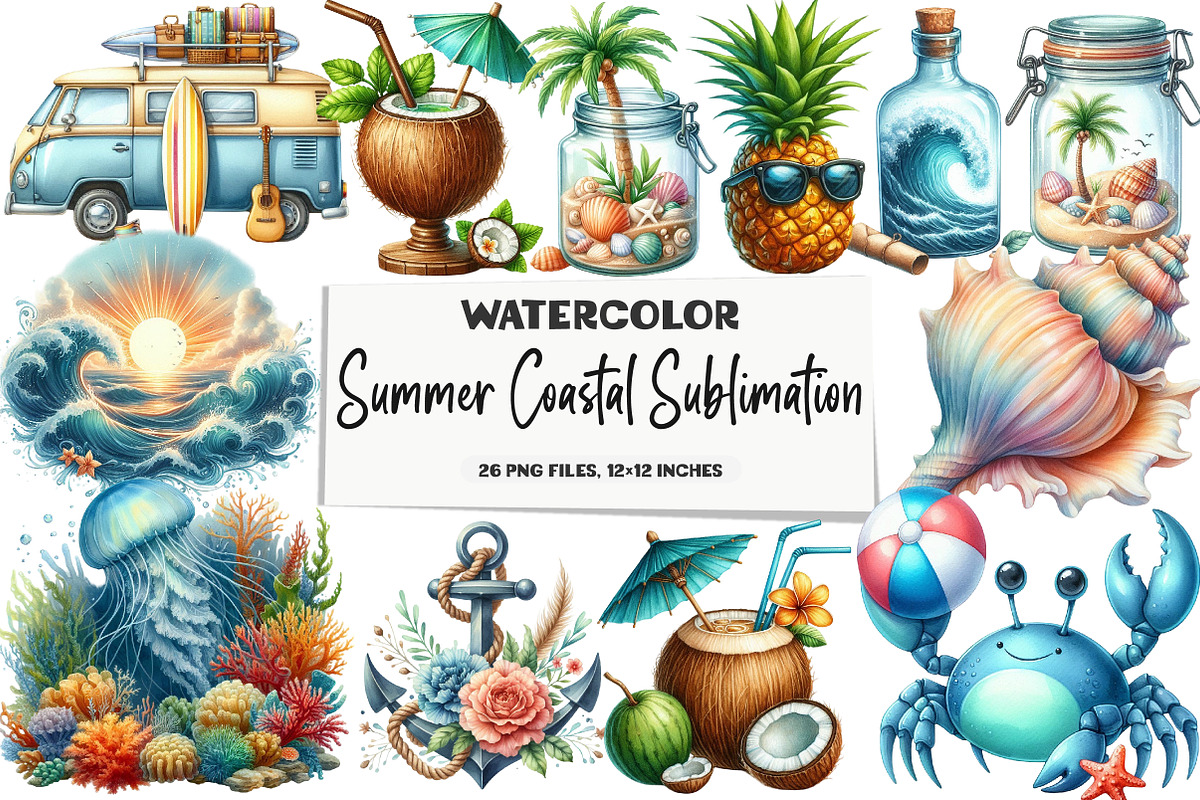 Summer Coastal Sublimation, an Illustration by DreamArtGraphic (Photo 1 of 5)