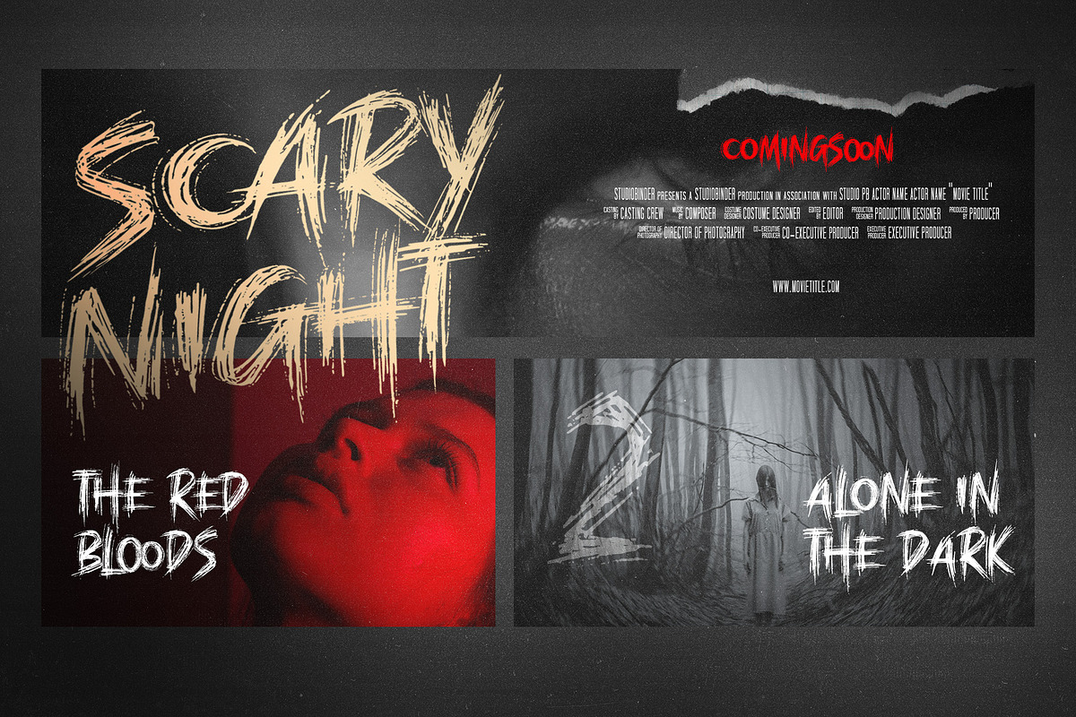 Marching Brush - Horror Brush Font, a Font by Subectype Studio (Photo 7 of 8)