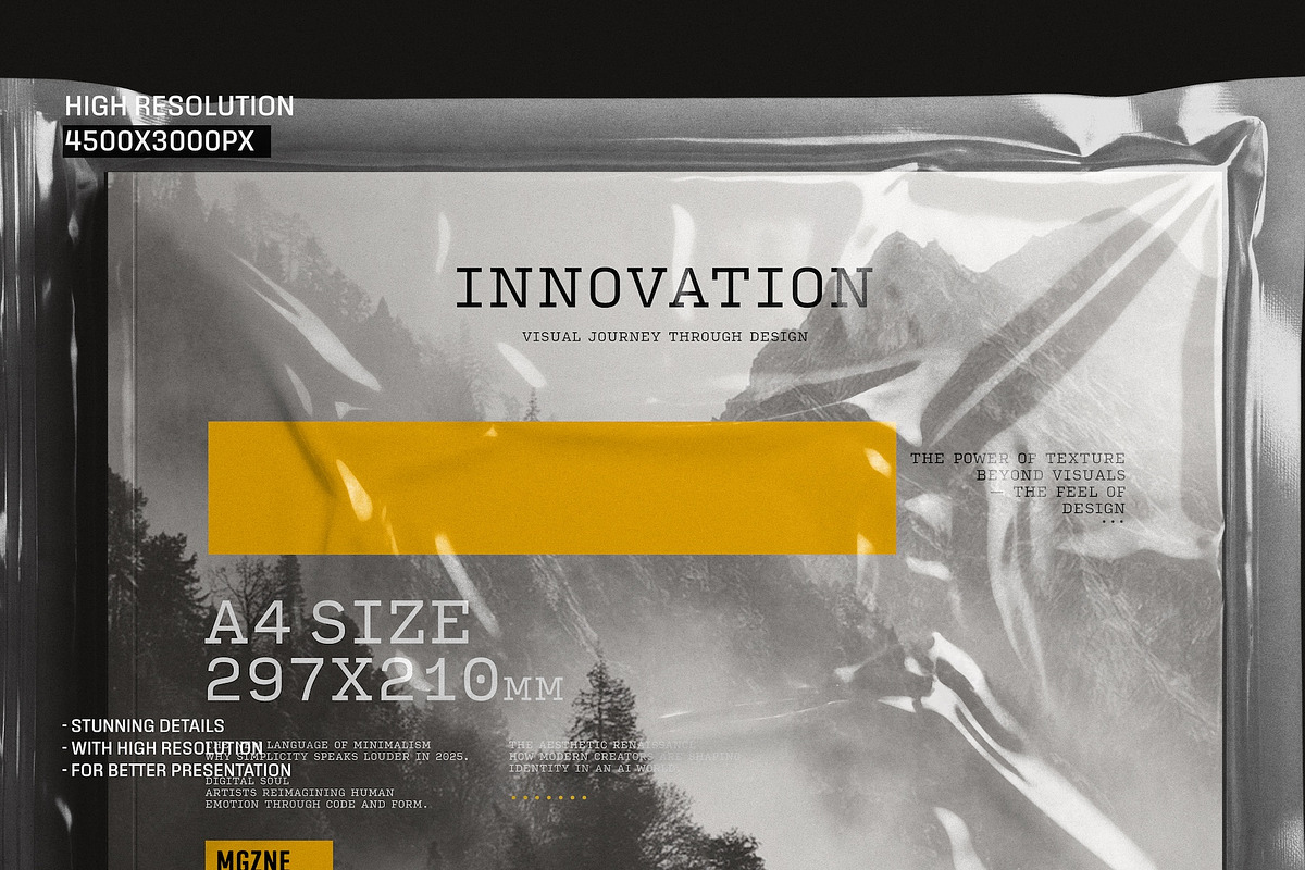 Sealed A4 Landscape Magazine Mockup, a Books & Magazine Mockup by ...