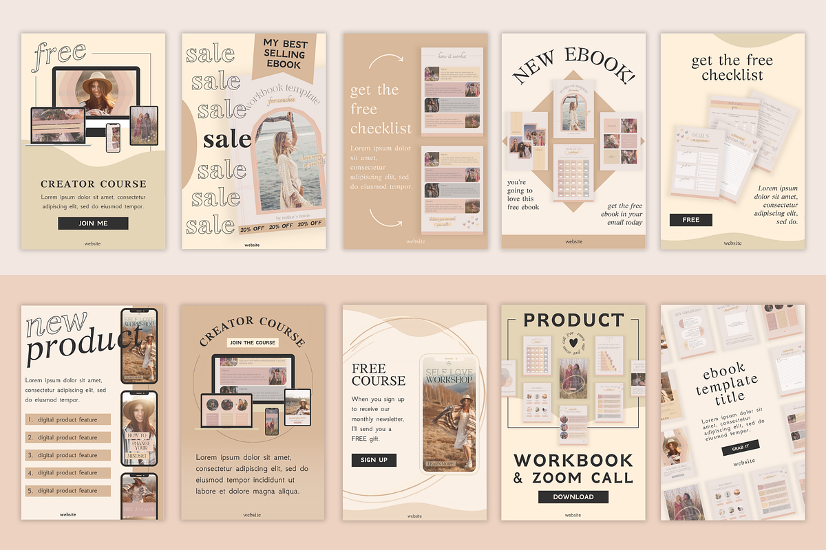 60 Pinterest Templates for Products, a Social Media Template by Made by Melody (Photo 6 of 12)