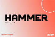 Hammer Font | Futuristic Font, a Sans Serif Font by WhymoreArt (Thumbnail 1 of 5)