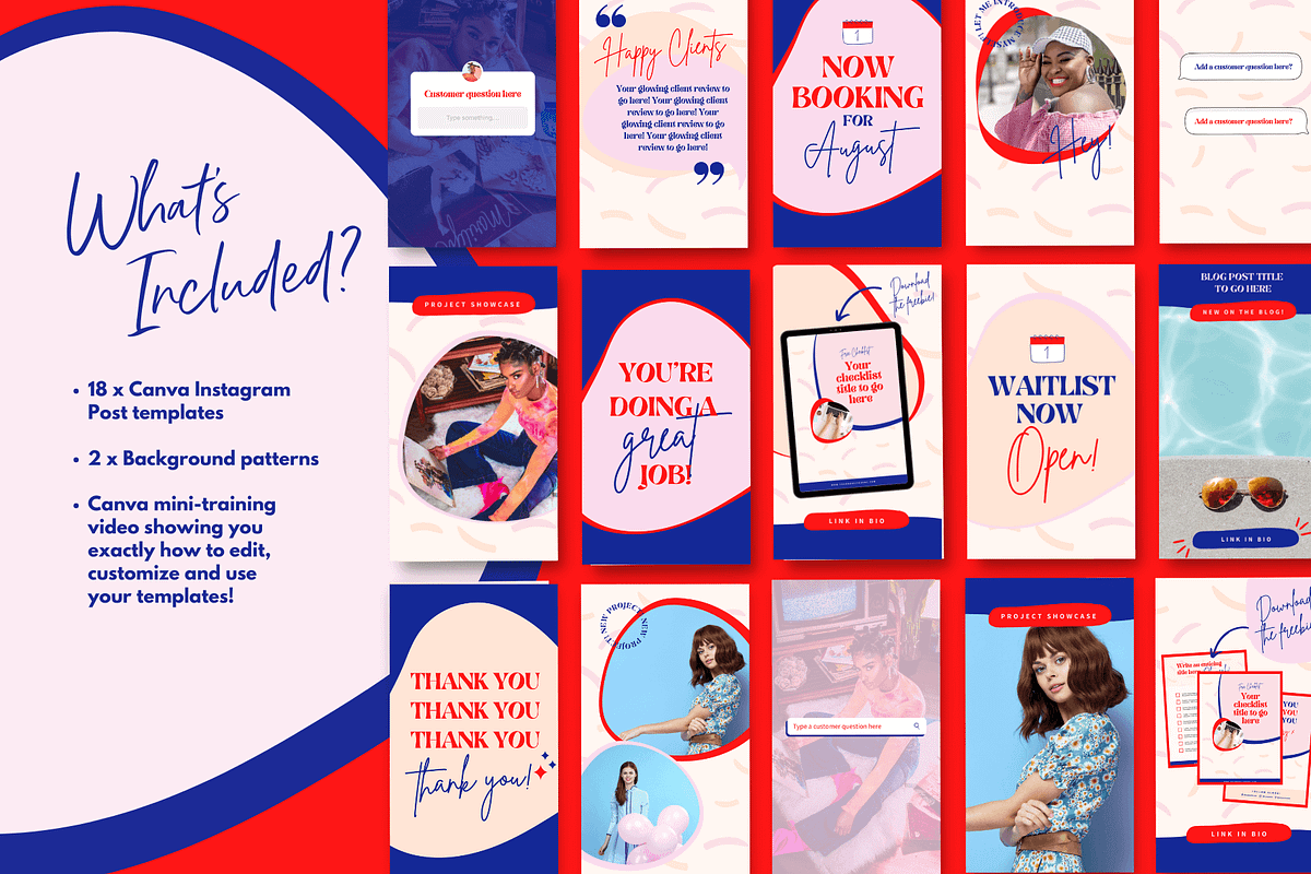 Bold Canva Instagram Story Templates, a Social Media Template by Kurly Creative (Photo 2 of 11)