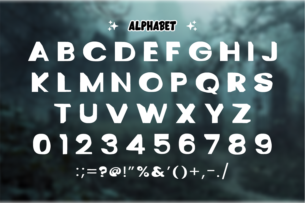Stacked Ghotic - Fancy Display Font, a Sans Serif Font by KiddoGlyphs Studio (Photo 4 of 4)