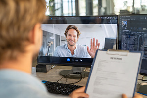 Video Call Greeting, a Person Photo by shahsoft