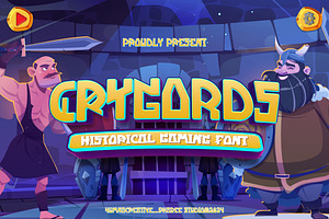 Crygords - Historical Gaming Font, a Font by Dhabee
