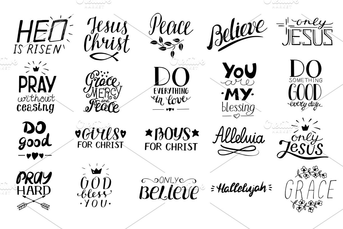 120 CHRISTIAN QUOTES, an Illustration by Ola-la-la (Photo 6 of 15)