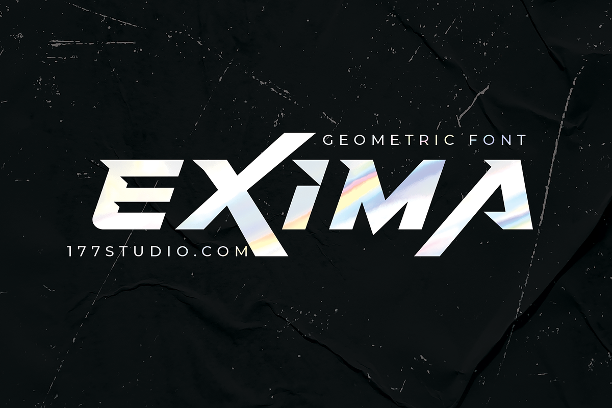 Exima Geometric Font, a Sans Serif Font by 177Studio (Photo 1 of 8)