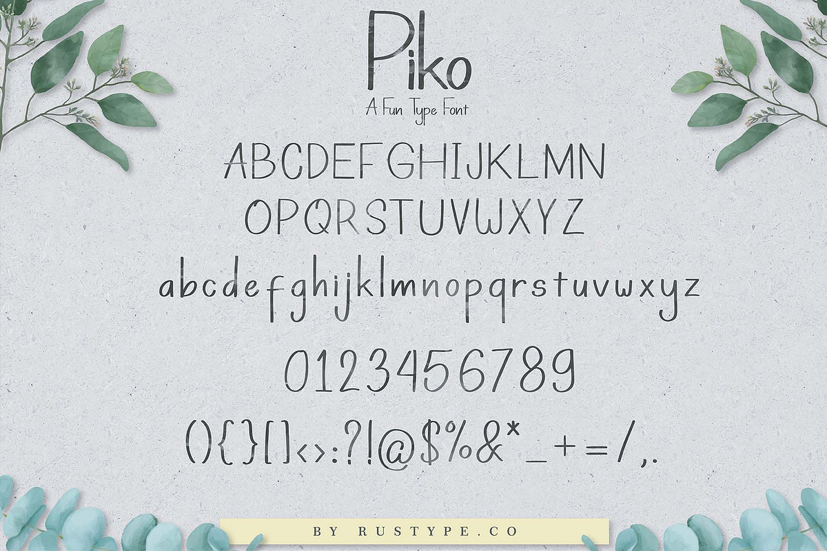 Piko A Fun Type Font preview 3