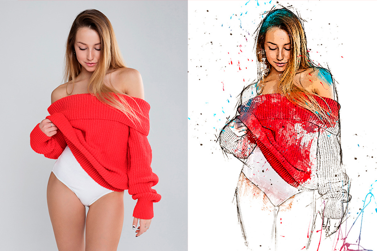 Stylish Art Photoshop Action, an Action Add-On by Grishka89 (Photo 3 of 5)