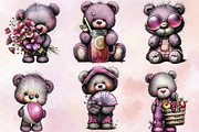 Whimsical Summer Teddy Bear Clipart, an Animal Illustration by SVGArt (Thumbnail 3 of 9)