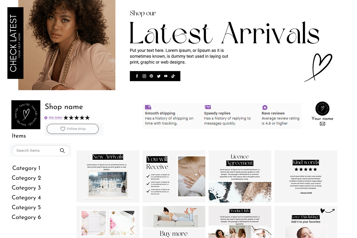 Elegant Etsy Shop Bundle, a Branding & Logo Template by SunshineStudioBoutique (Photo 8 of 10)