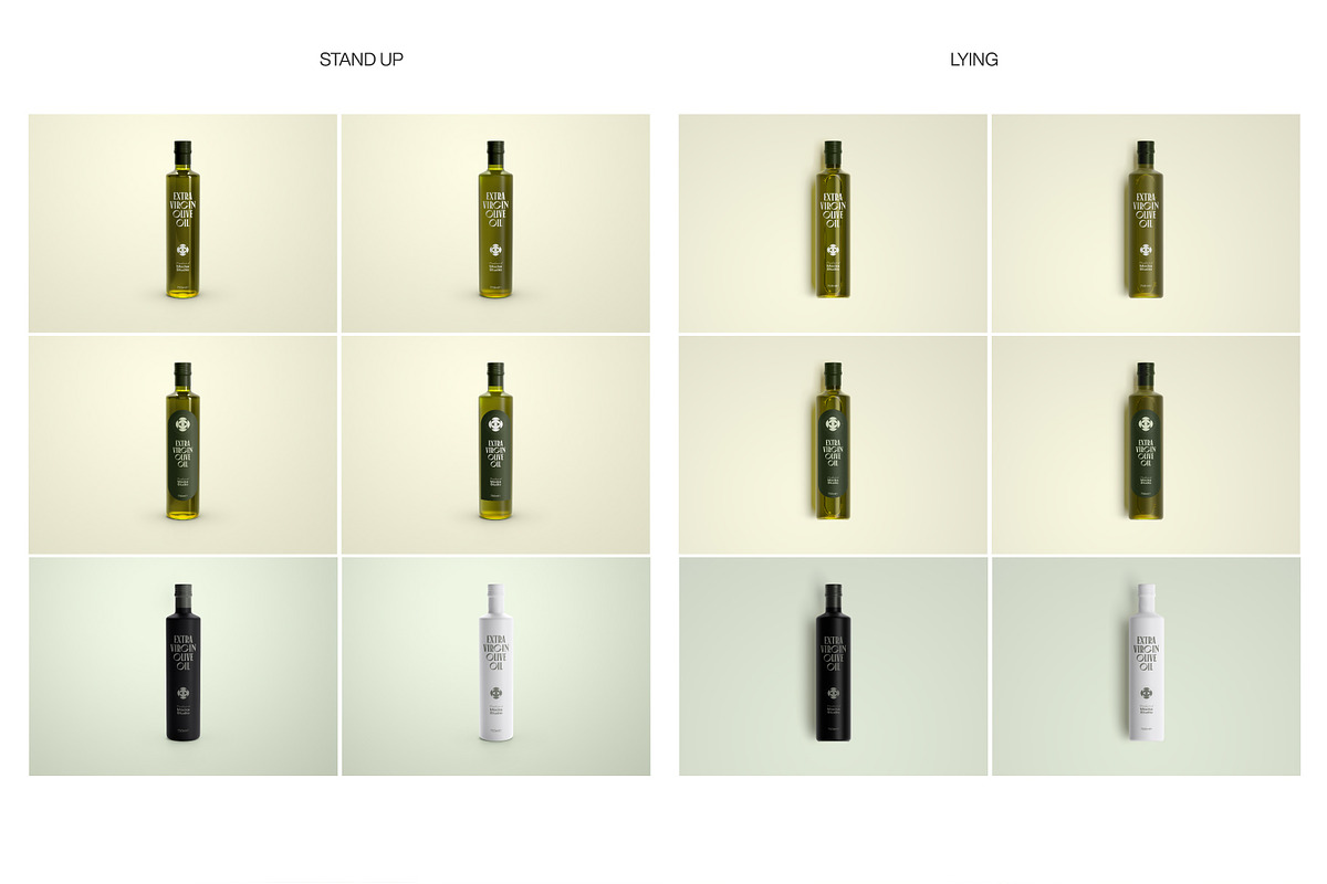 Olive Oil bottles Mockup Pack, a Packaging Mockup by Mocka Studio (Photo 7 of 8)