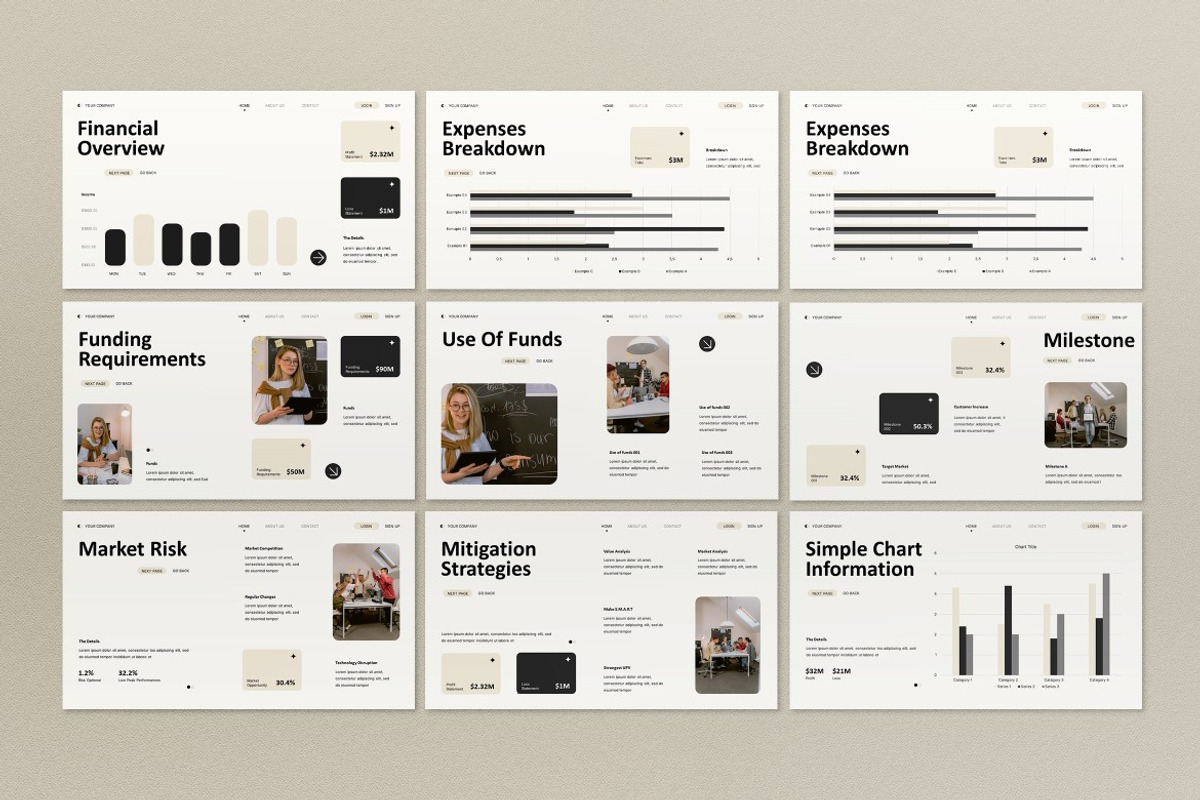 White Modern Pitch Deck PPT, a Presentation Template by graphicook (Photo 5 of 8)