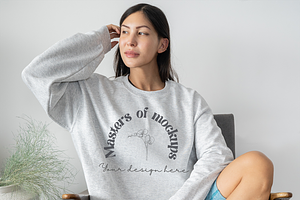 Gildan Grey Sweatshirt Mockup