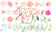 50% OFF Peach peonies Watercolor, an Illustration by LABFcreations (Thumbnail 4 of 12)